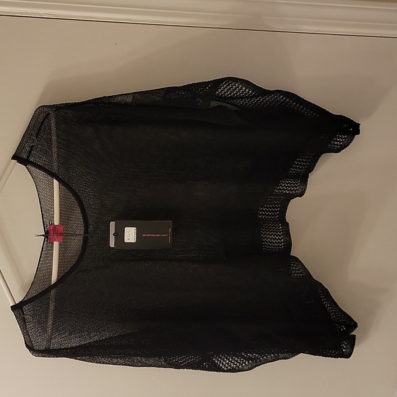 Poncho Coverup Black Save the Queen S/M Made Italy - Picture 1 of 8